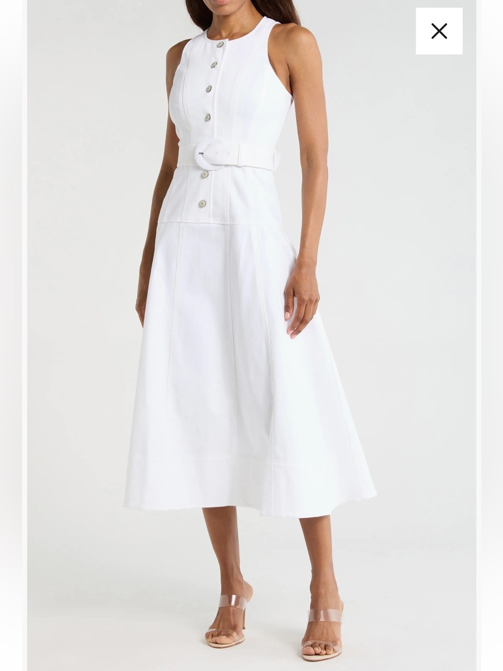 Cinq a Sept Margaret Sleeveless Cotton Blend A-Line Dress size us 8